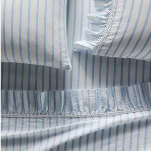 Organic Cotton Spa Sateen Ruffled Sheet Set