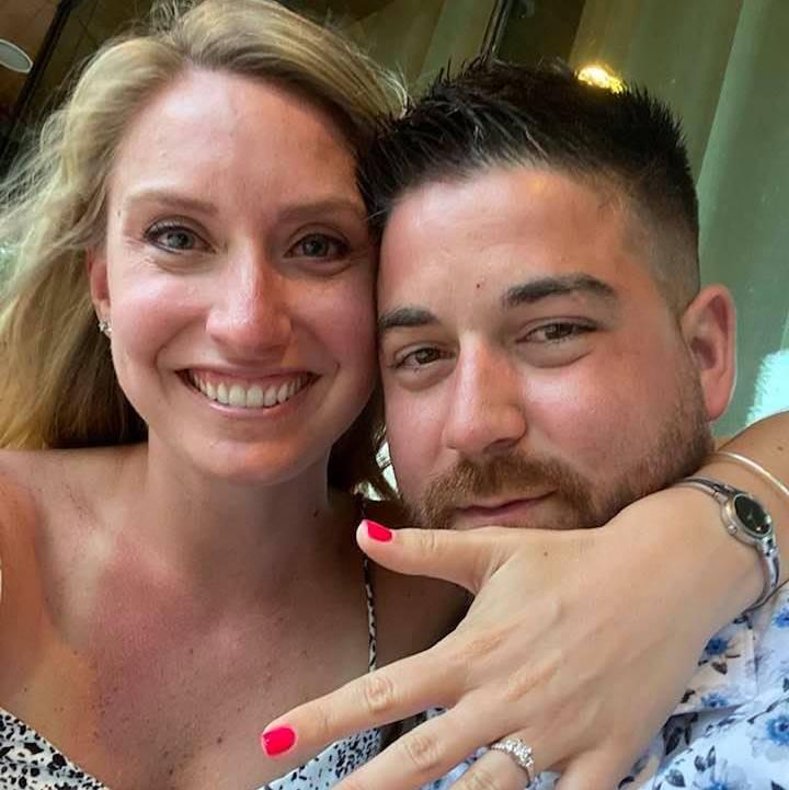 A selfie to send home after the proposal