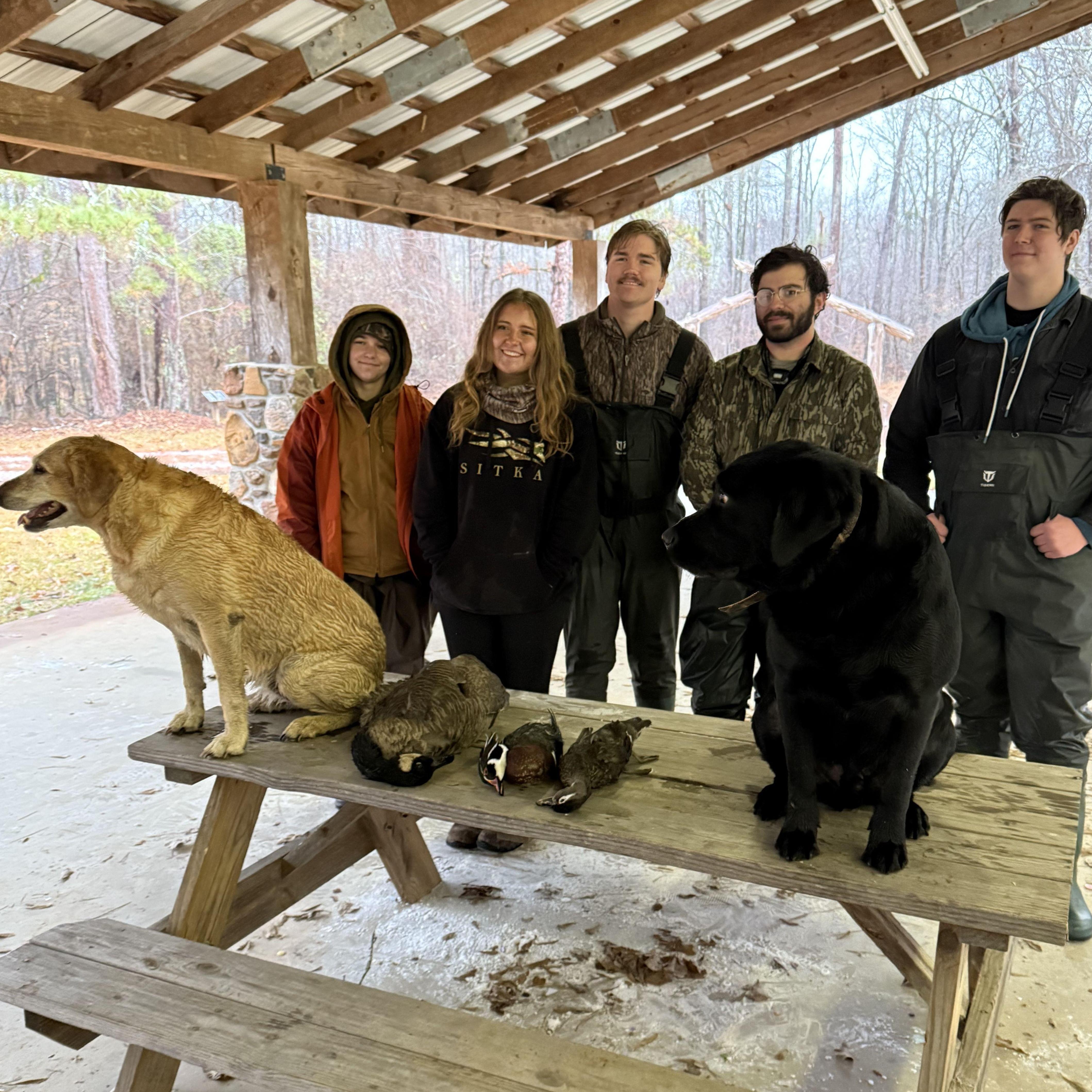 Our group from said duck hunt! We collectively killed 2 wood ducks and a goose!