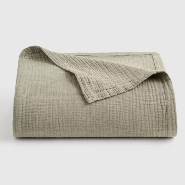 Organic Airy Gauze Blanket - Dried Sage - King