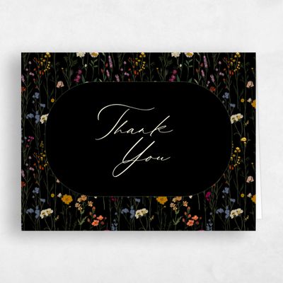 Black Wedding Thank You - Agave Landscape