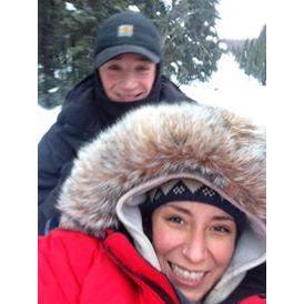 Starting our Christmas tradition of harvesting a Christmas blacks spruce tree by dog sled. 2014