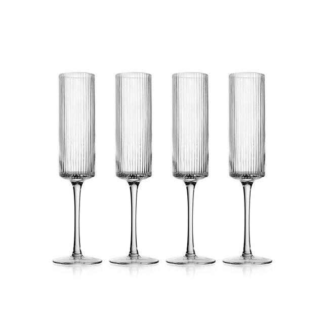 Godinger Sullivan Street Fluted Champagne Glasses, Set of 4