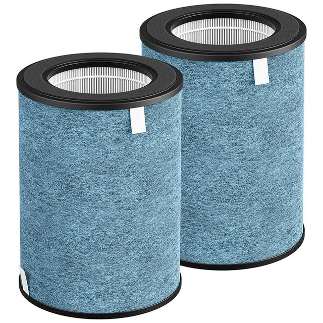 HP302 Replacement Filter Compatible with Shark HP302, HP301 NeverChange Air Pur-ifier MAX, HP200 Series Air Puri-fier MAX, 3-in-1 Filter, Part # HE3FKPET, 2 Pack