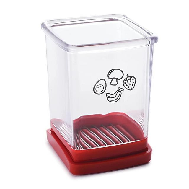 Norpro Speed Slicer with Push Plate, Red, 4.25" x 3" x 3"