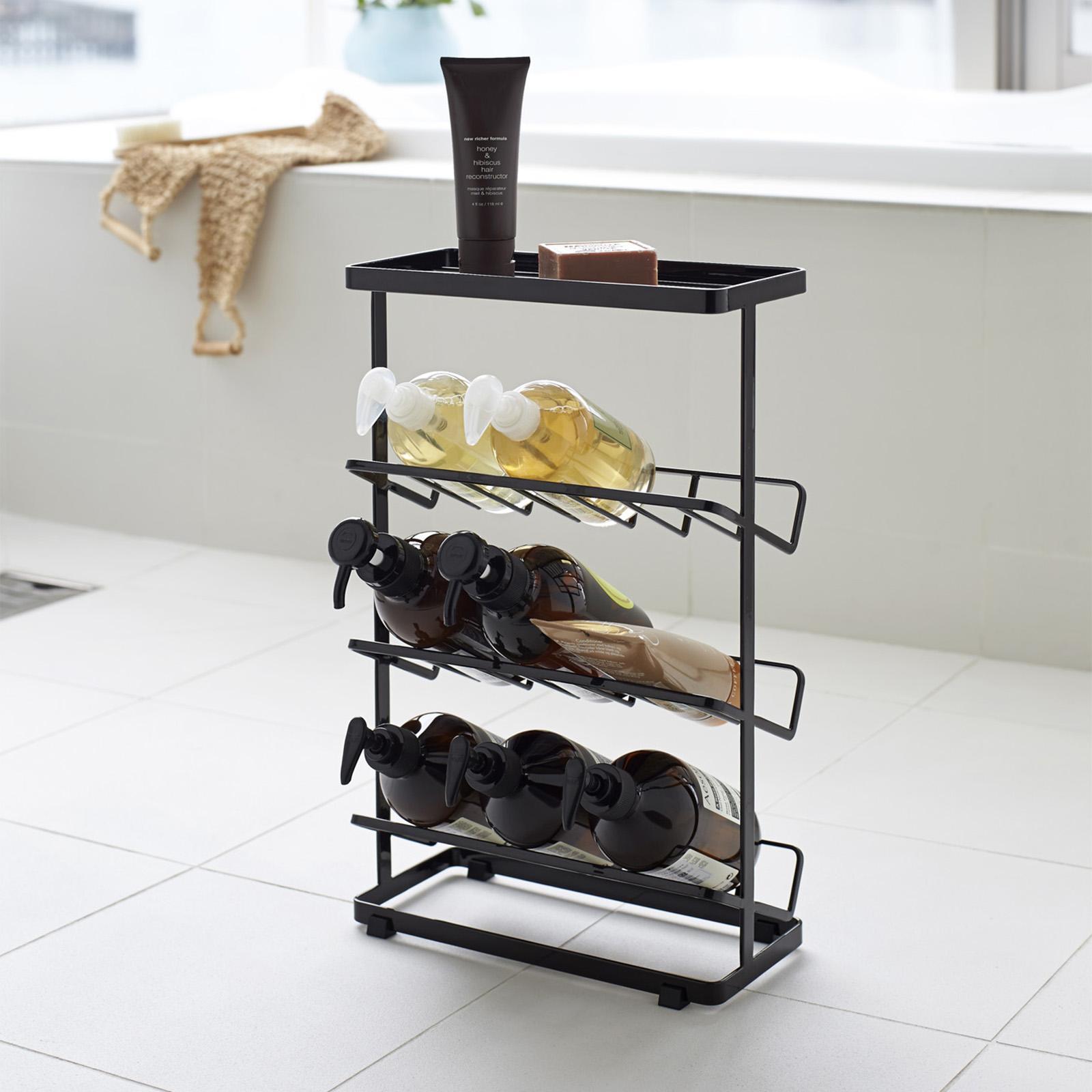 Yamazaki Home Line Expandable Low-Profile Shoe Rack | 2-Tier, Black