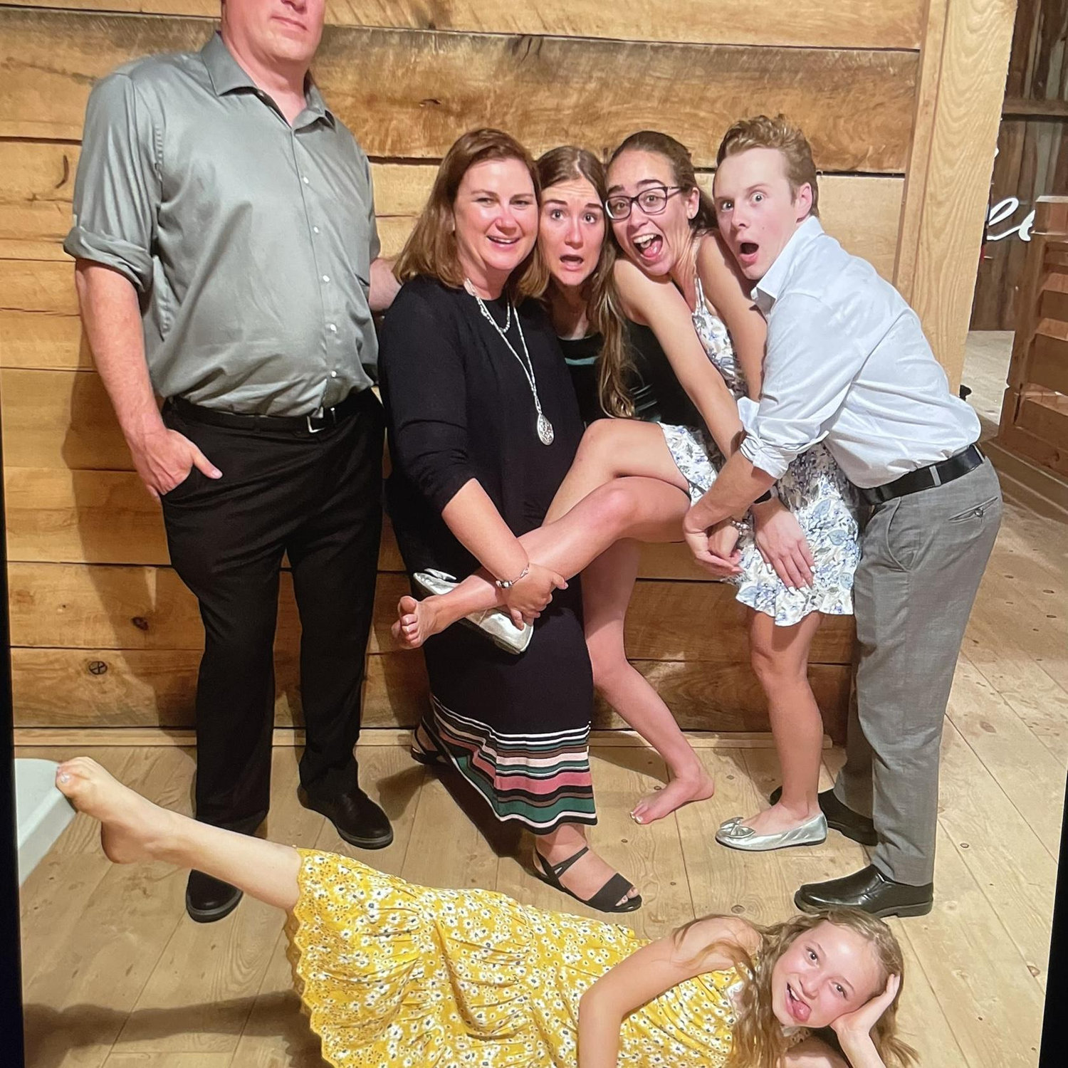 This photo was captured at Kristen's cousin's wedding and captures the perfect craziness that is the Vigna family. (Sorry Dad you're too tall!)