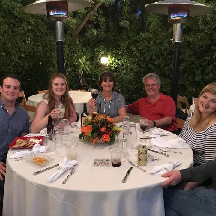 Meeting Ryan's California family for the first time. In the picture is part of the Colorado crew though.