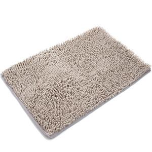 VDOMUS Soft Microfiber Shag Bath Rug, Extra Absorbent and Comfortable, Anti-slip, Machine-Washable Large Bathroom Mat,20"x32", Beige