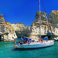 Sunset Catamaran Cruise in the Cyclades