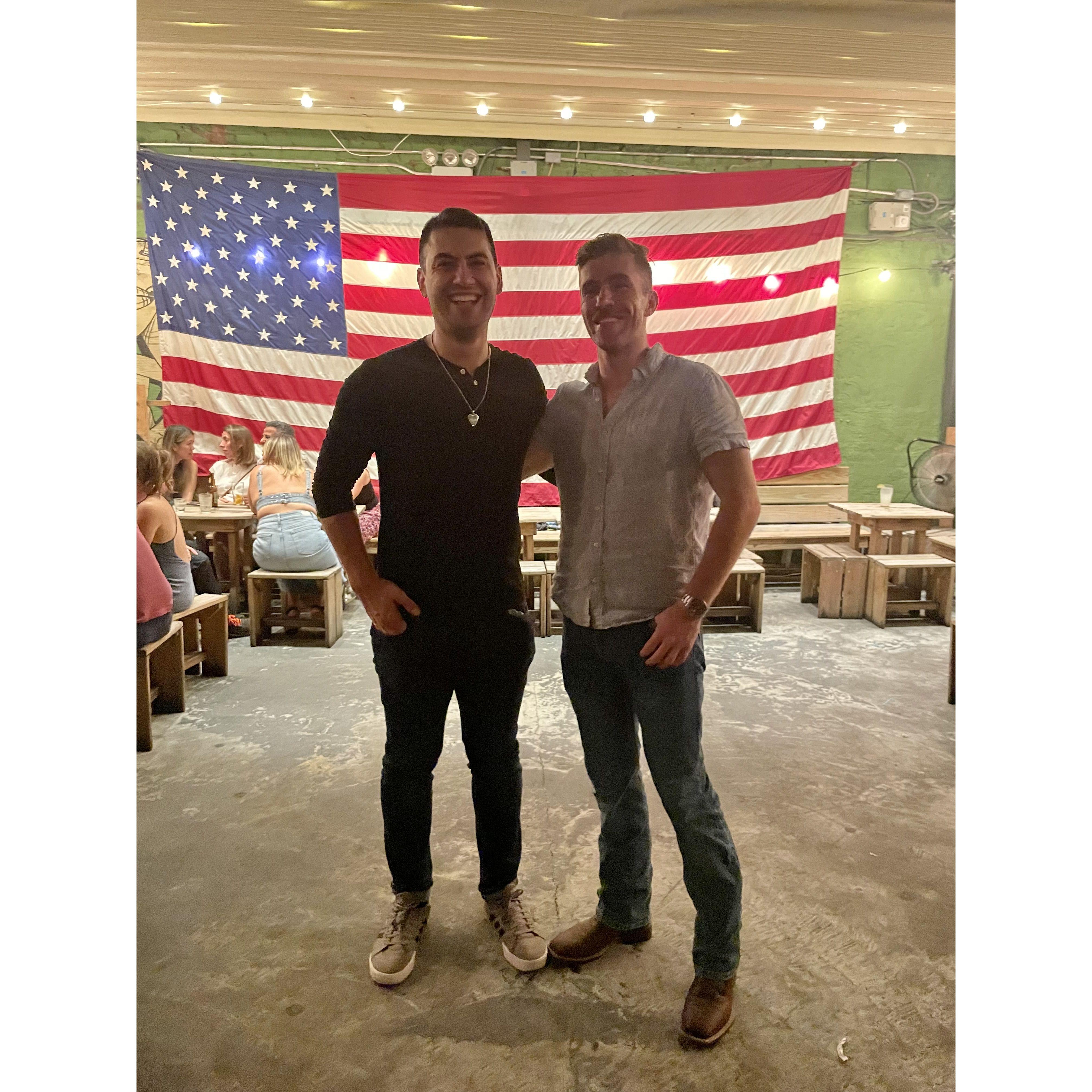 PJ went to visit Brian in New York in 2023.