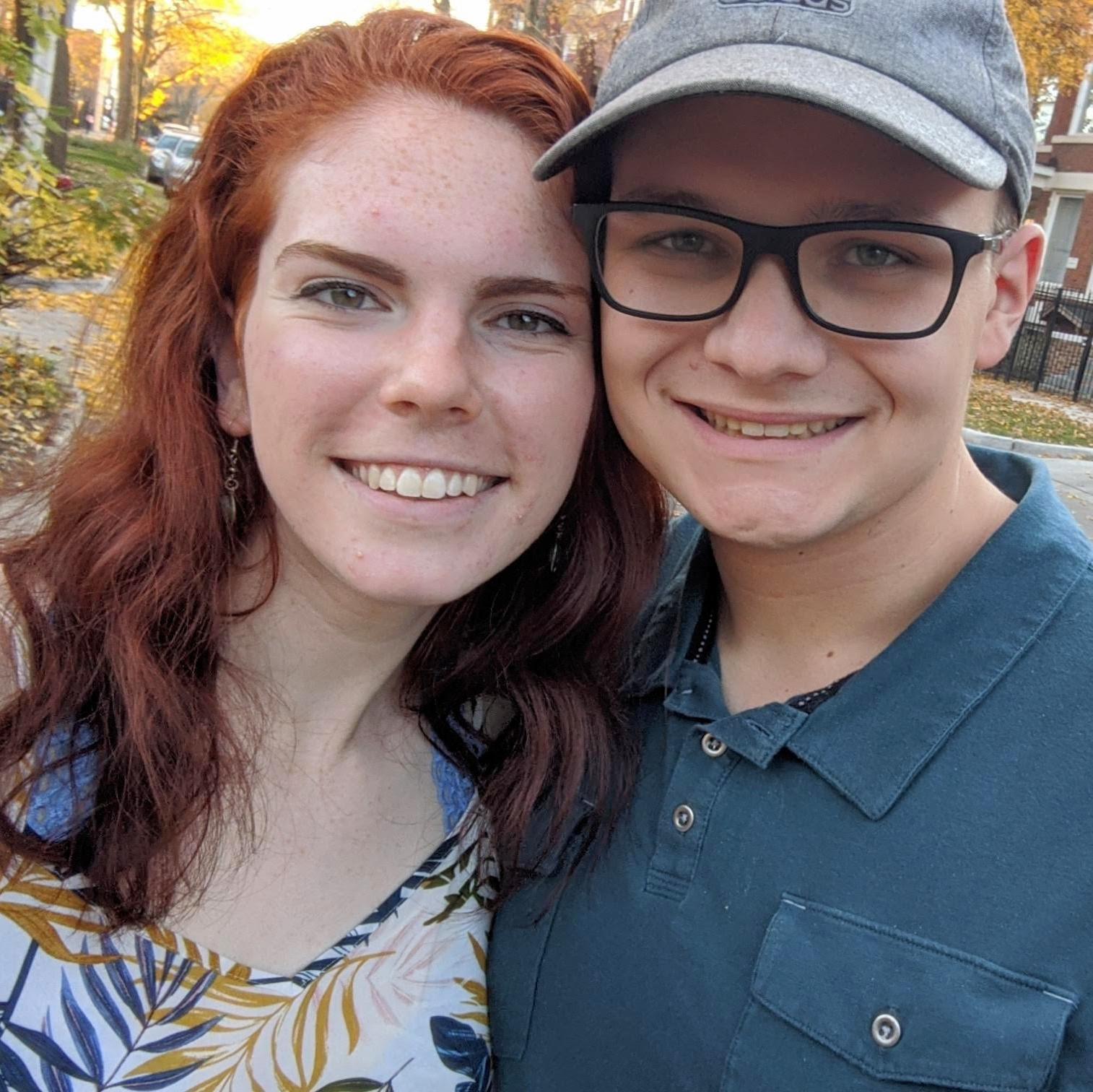 Caleb visiting me while I lived in Chicago (fall 2020)