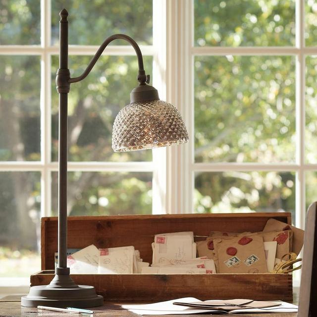 Chloe Hobnail Mercury Glass Task Table Lamp