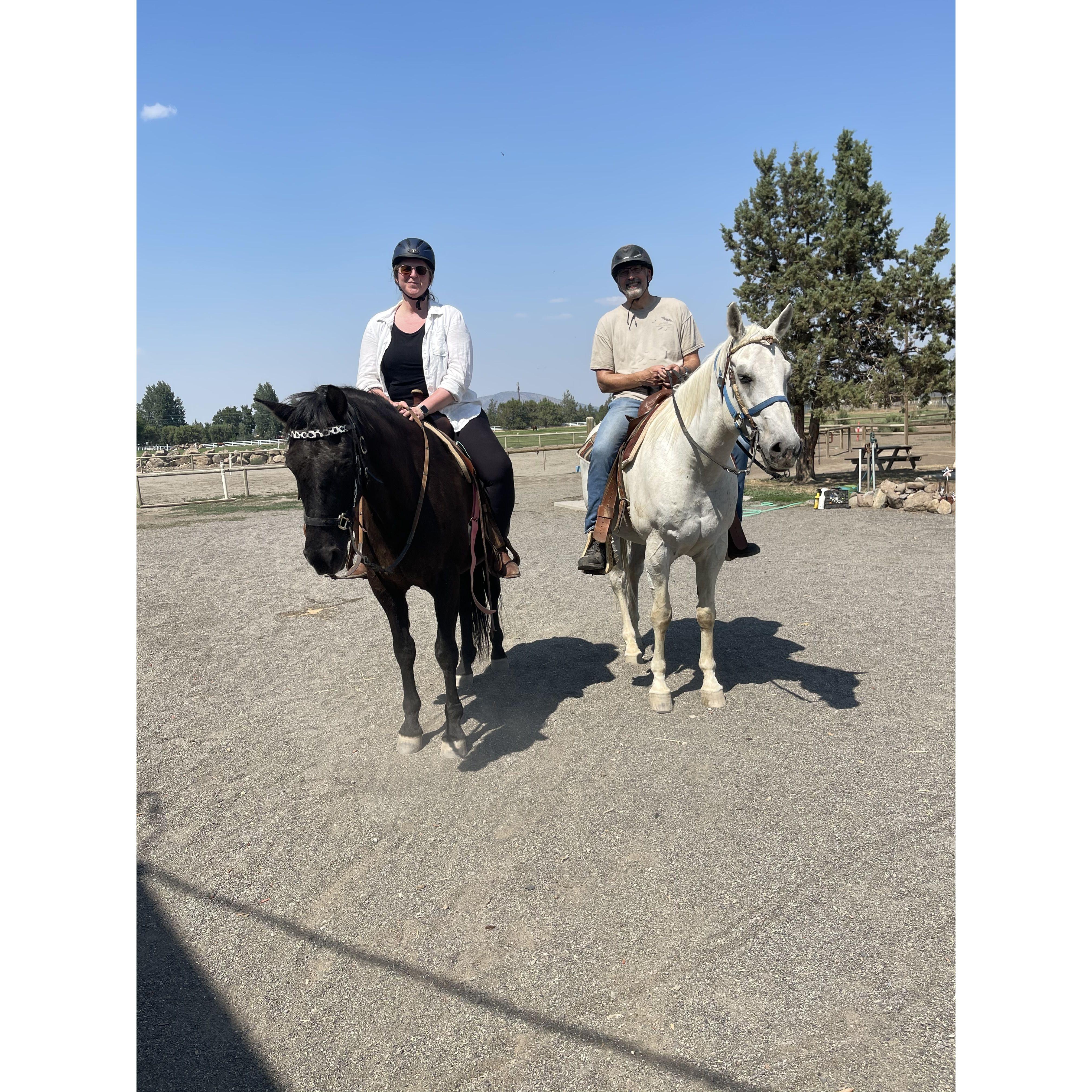 Brian took us horseback riding for Lisa's birthday.