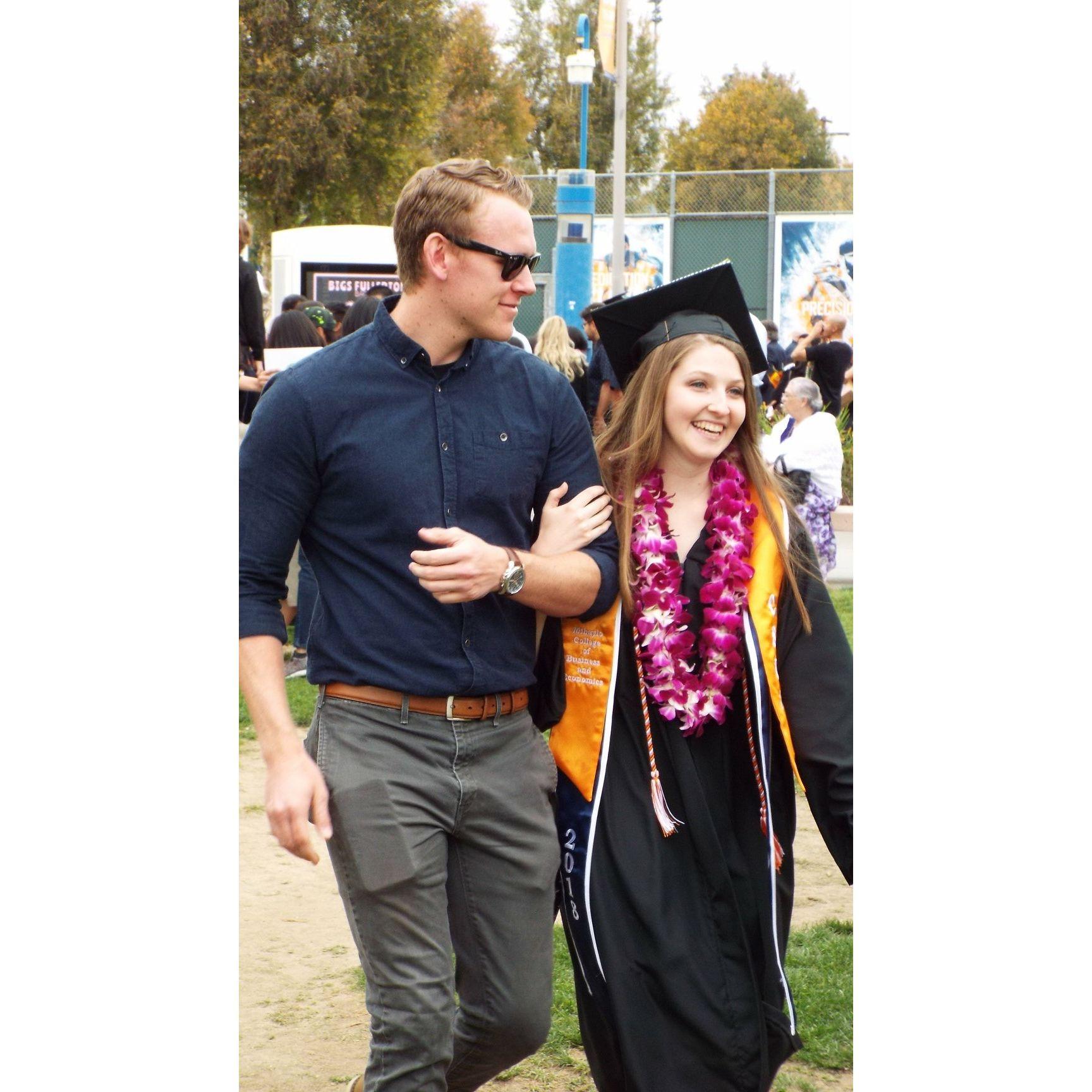 Laura graduating from CSUF