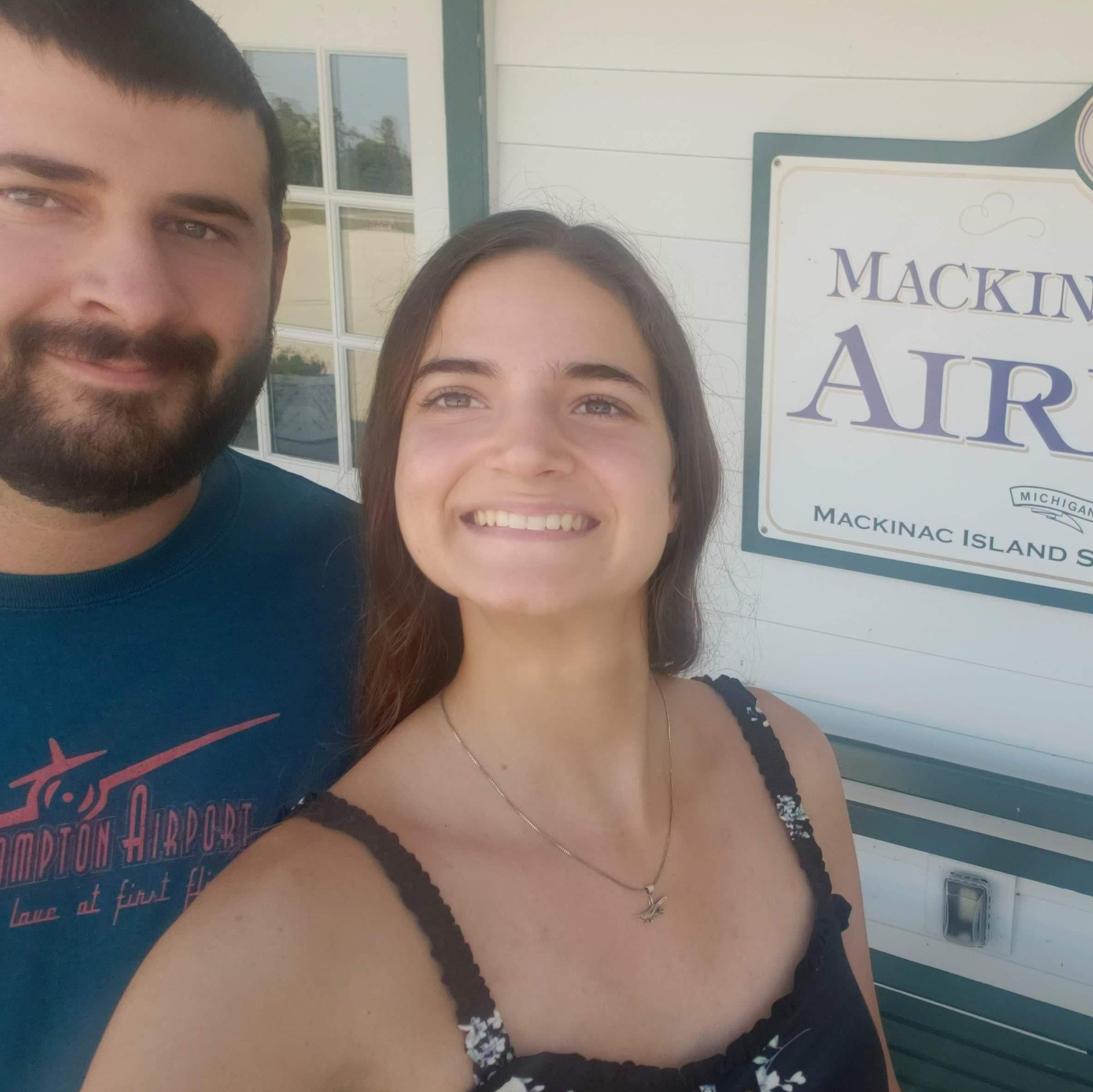 We flew into Mackinac Island! One of the most unique cities in MI - transportation is limited to horse-drawn carriage!