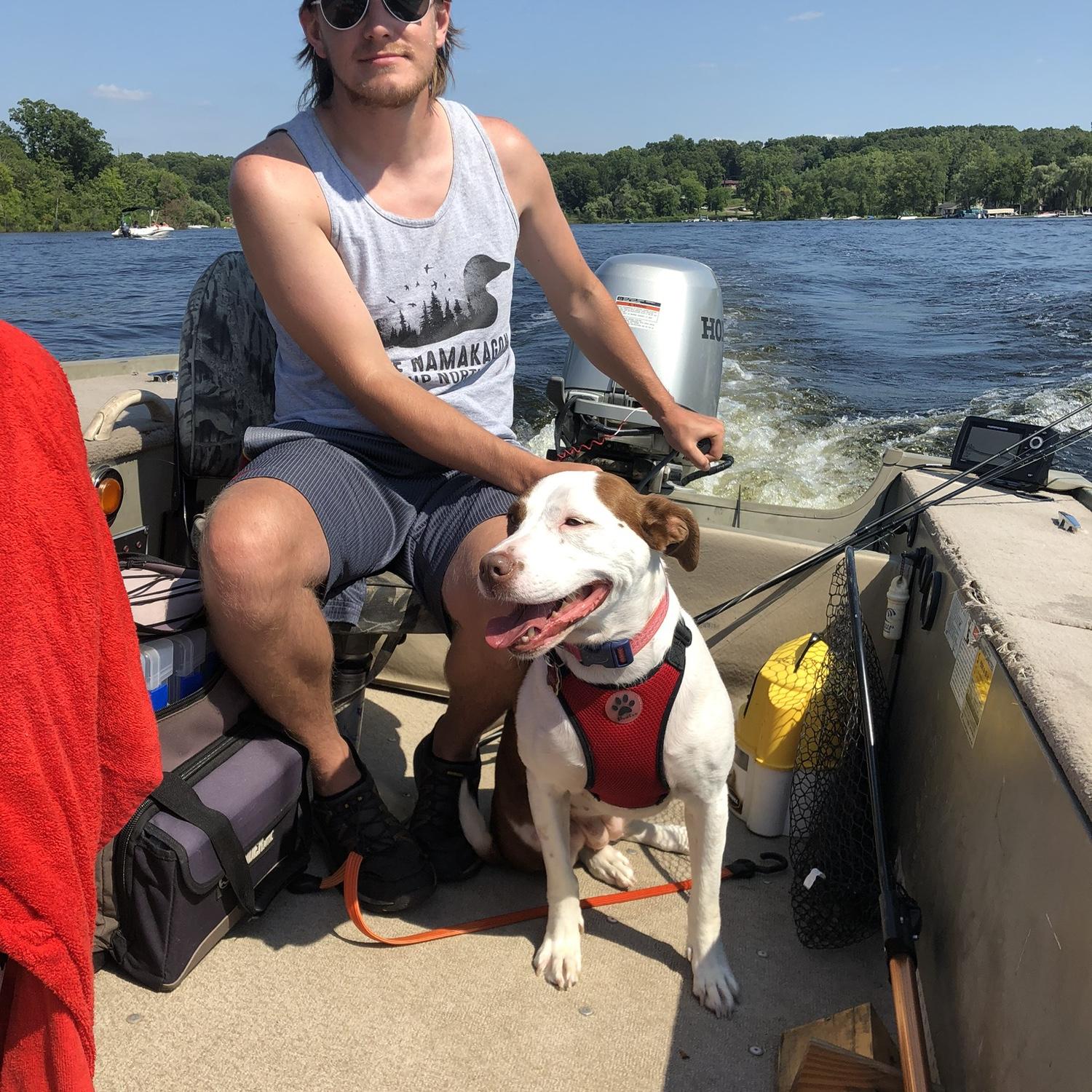 8 August 2020 - Addie and her daddy on a boat ride