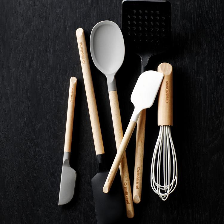 spatula, silicone & wood handle white ETA MAY - Whisk