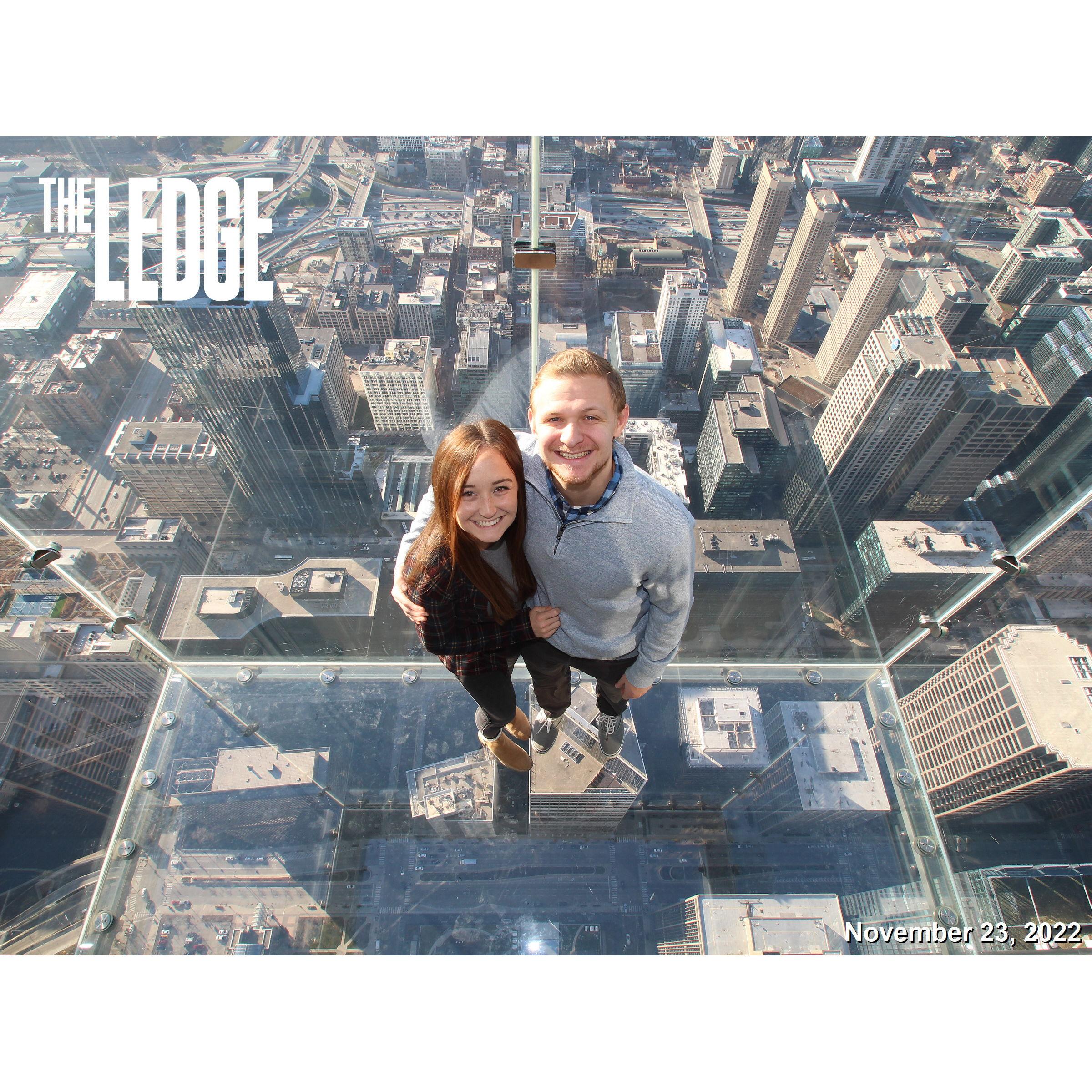 Celebrating Sarahs birthday by going up the Willis Tower!