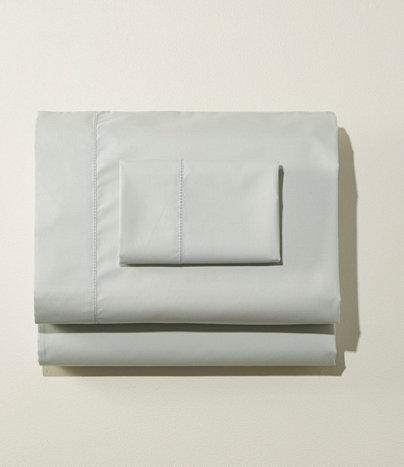 Pima Cotton Percale Sheet Set (Queen-Pastel Mint)