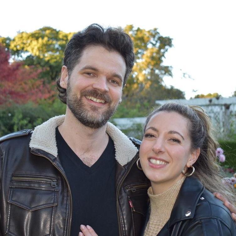 Our first photo after getting engaged