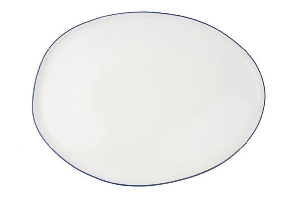 Canvas Home - Abbesses Large Platter Blue Rim