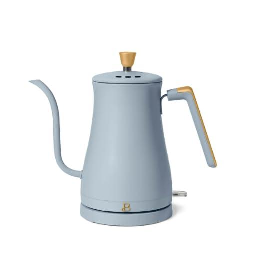 Beautiful 1-Liter Electric Gooseneck Kettle 1200 W, by Drew Barrymore, (8 Colors to Choose From) (Cornflower Blue)