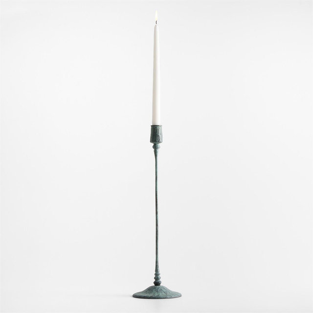 Luce Large Verdigris Taper Candle Holder 19"