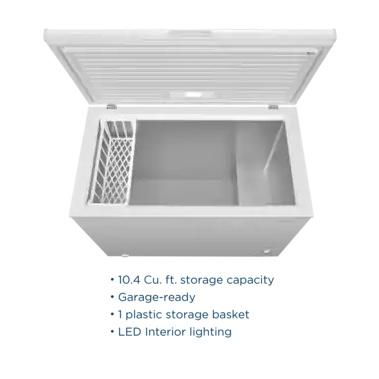 Insignia™ - 10.4 Cu. Ft. Garage-Ready Chest Freezer - White