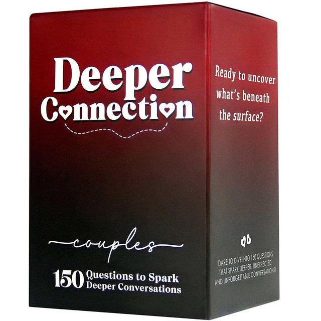 Deeper Connection, Couples Conversation Cards with 150 Deep Questions to Build Intimacy & Trust, Relationship Card Game for Date Nights, Wedding, and Anniversary Gifts
