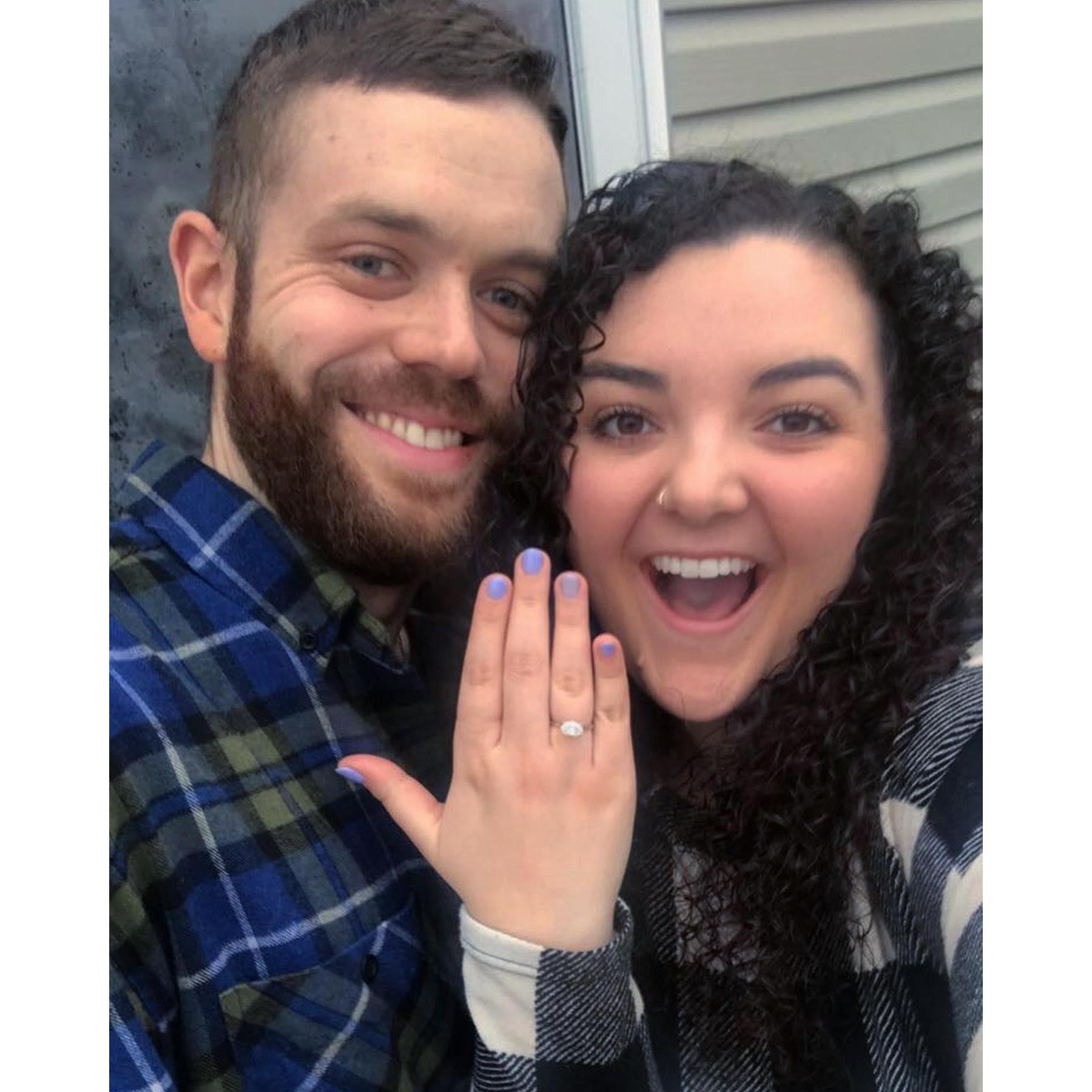 Forgot to take a picture when he proposed so we took one later!
