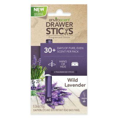 EnviroScent Drawer Sticks in Wild Lavender (Set of 4)