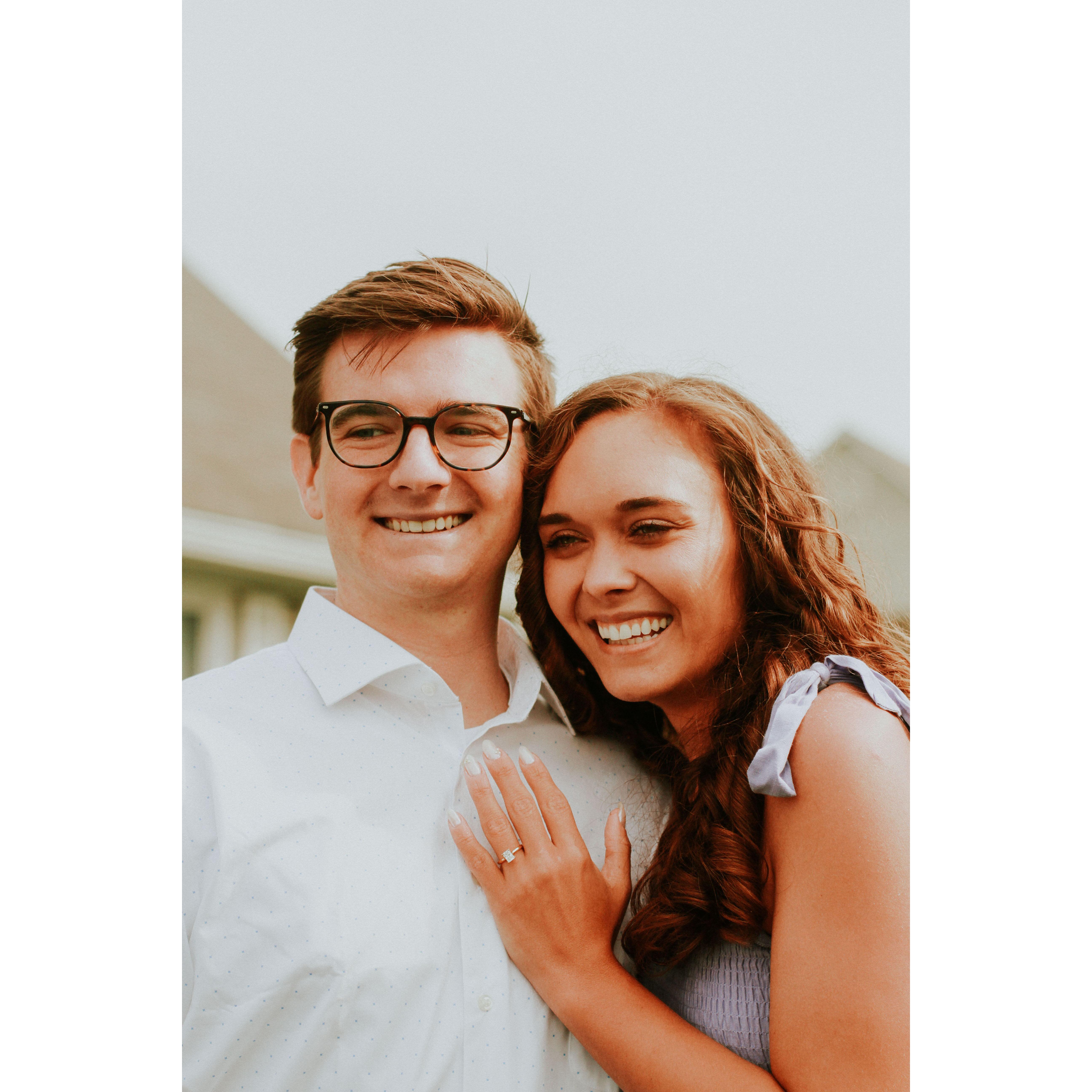 Pictures after he popped the question!