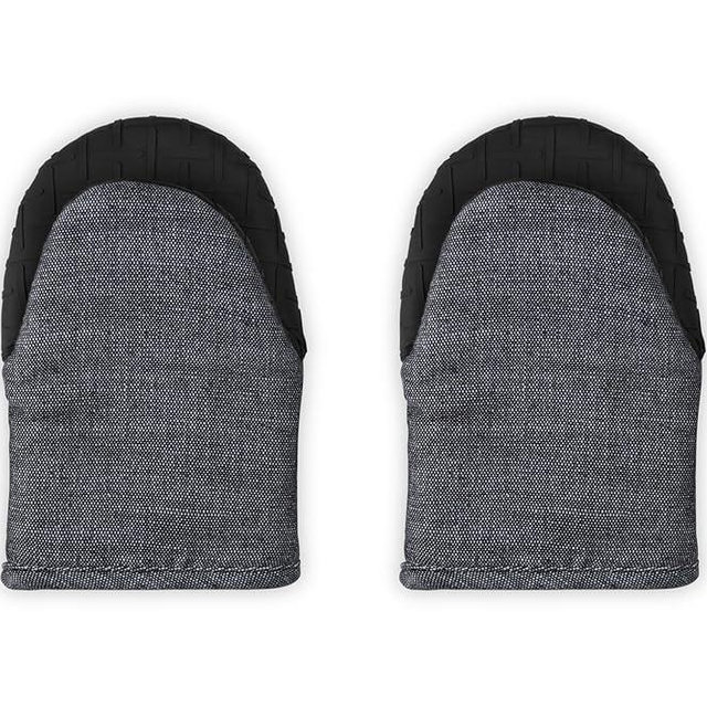 Le Creuset Set of 2 Mini Oven Mitts, 8", Noir