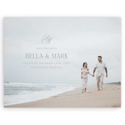 Sage, Green Wedding Digital Save the Date - Kennedy Photo
