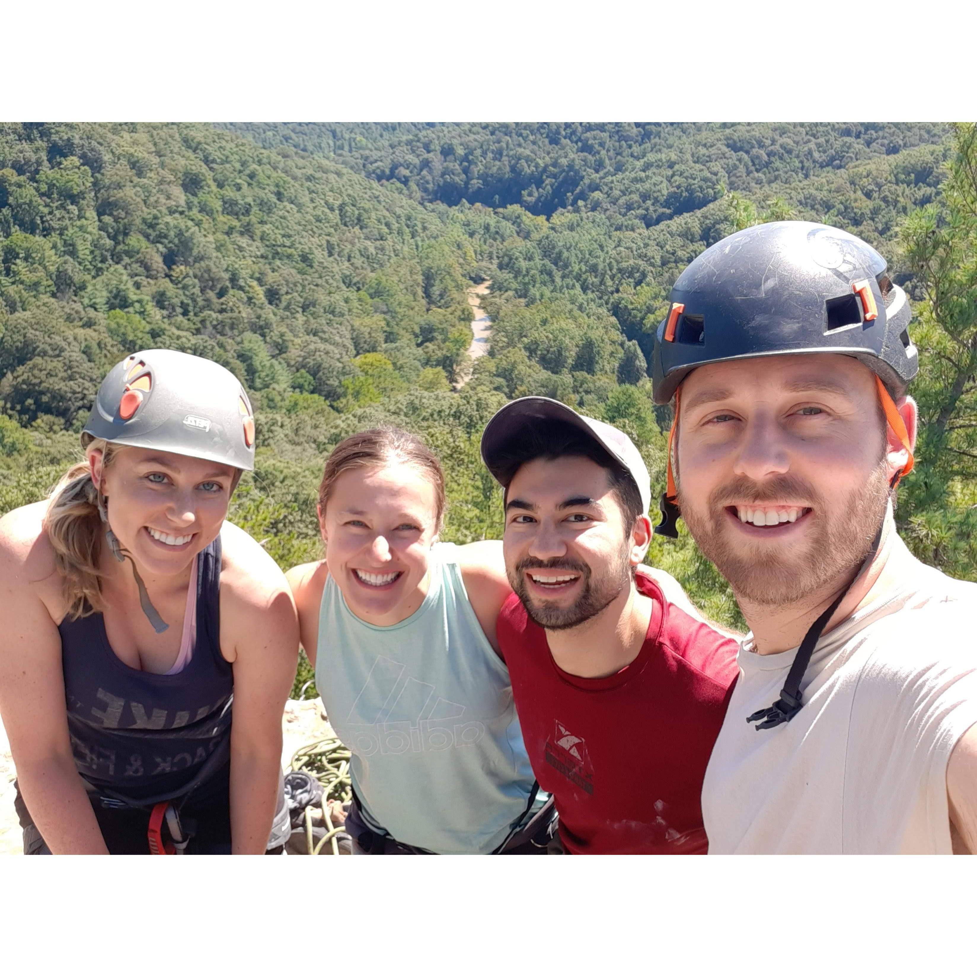 Climbing at the Red