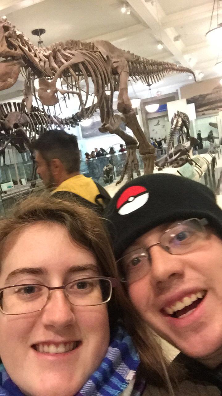 We found a dinosaur while exploring New York City