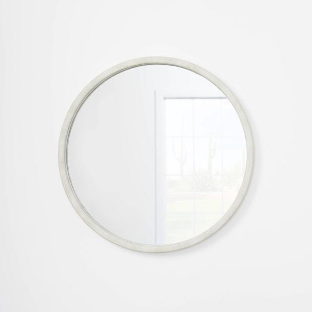 30" Faux Shagreen Round Mirror - Threshold™ designed with Studio McGee