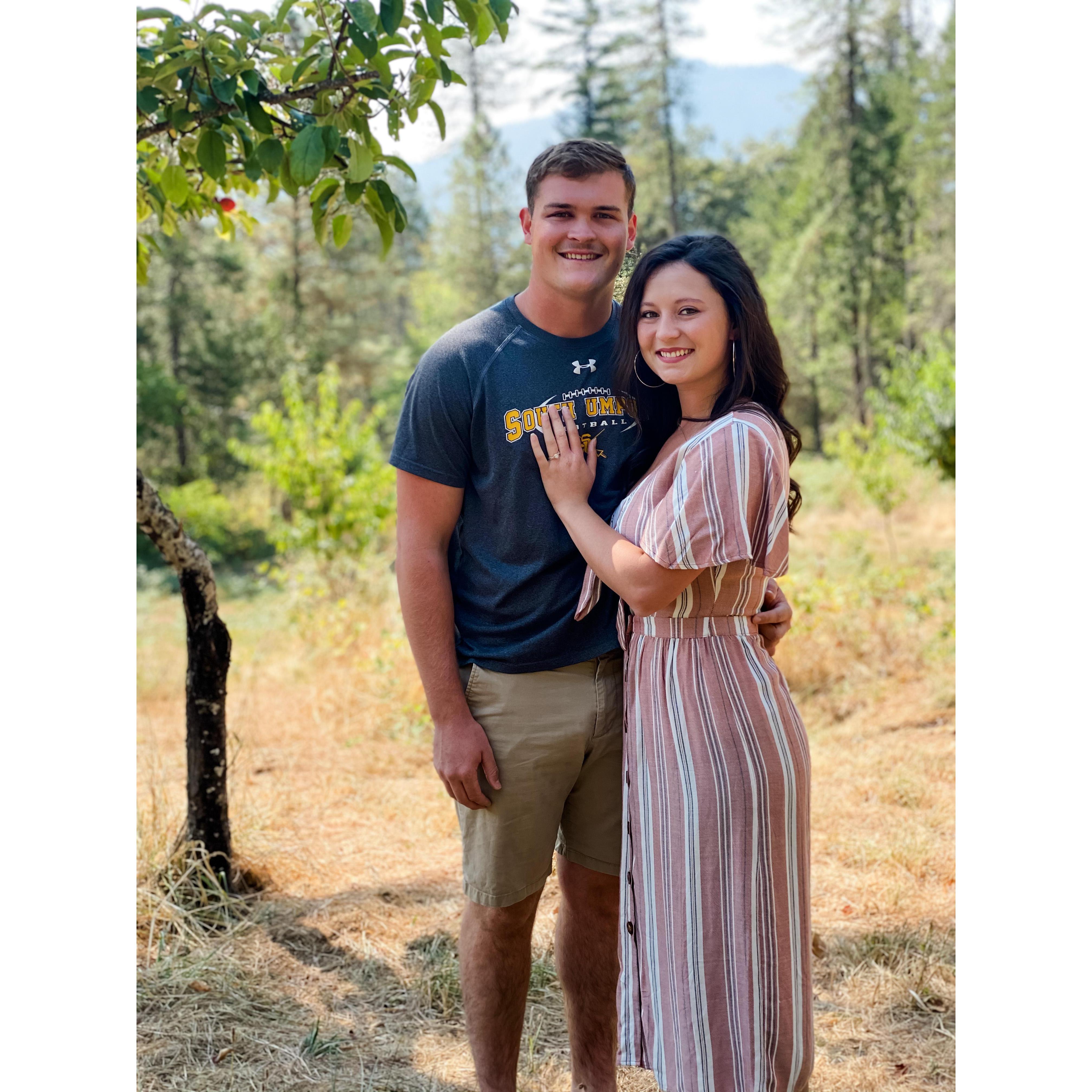 Jared proposed on Sept. 4th, 2020 , four days before our year dating anniversary. We are so excited for this next chapter in our lives!