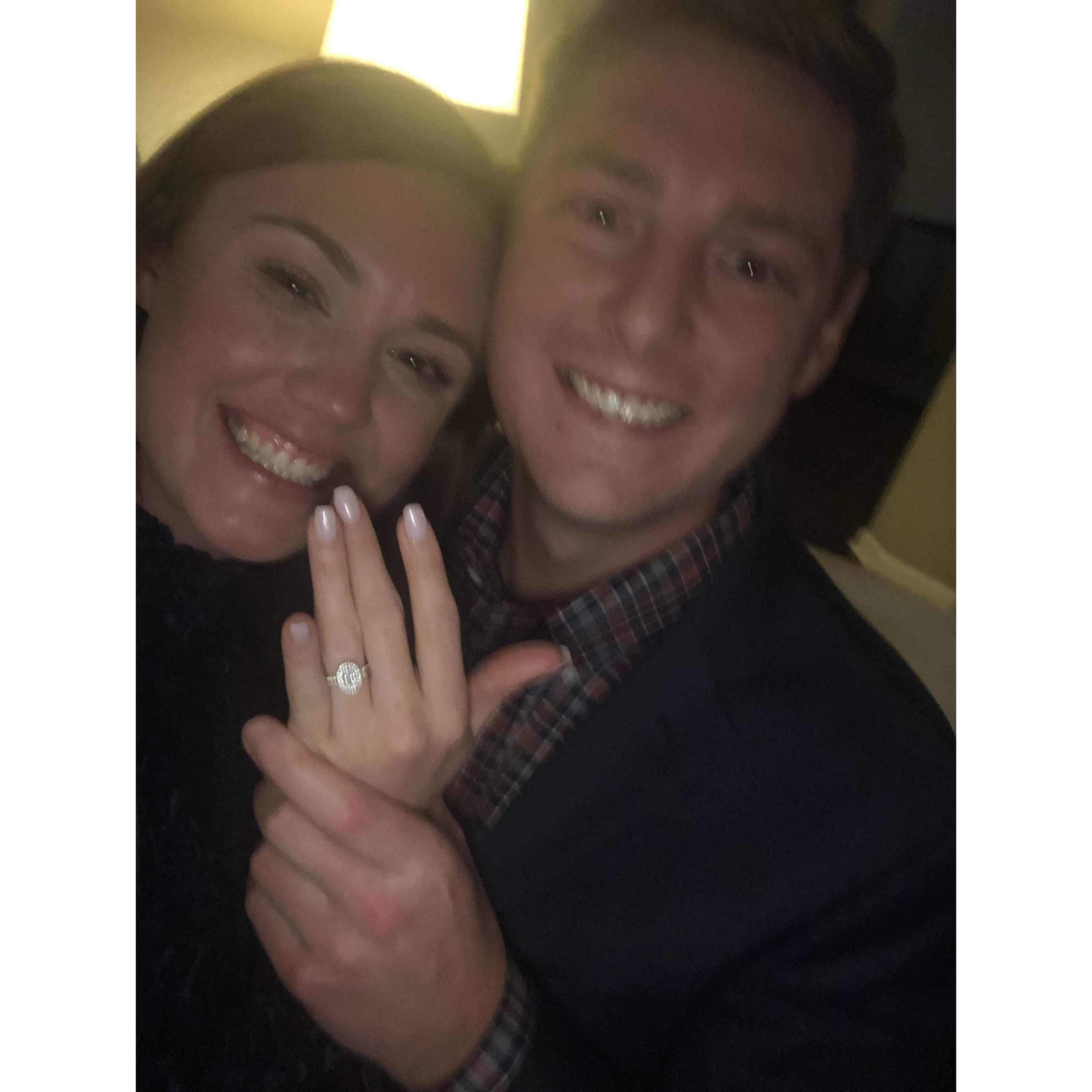 The night we got engaged!