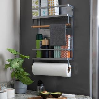 Metal Magnetic Organizer with Paper Towel Holder