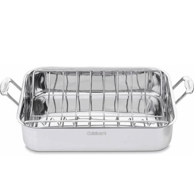 Cuisinart 7117-16UR Chef's Classic Stainless 16-Inch Rectangular Roaster with Rack
