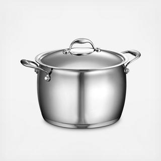 Gourmet Stainless Covered Domus Stock Pot