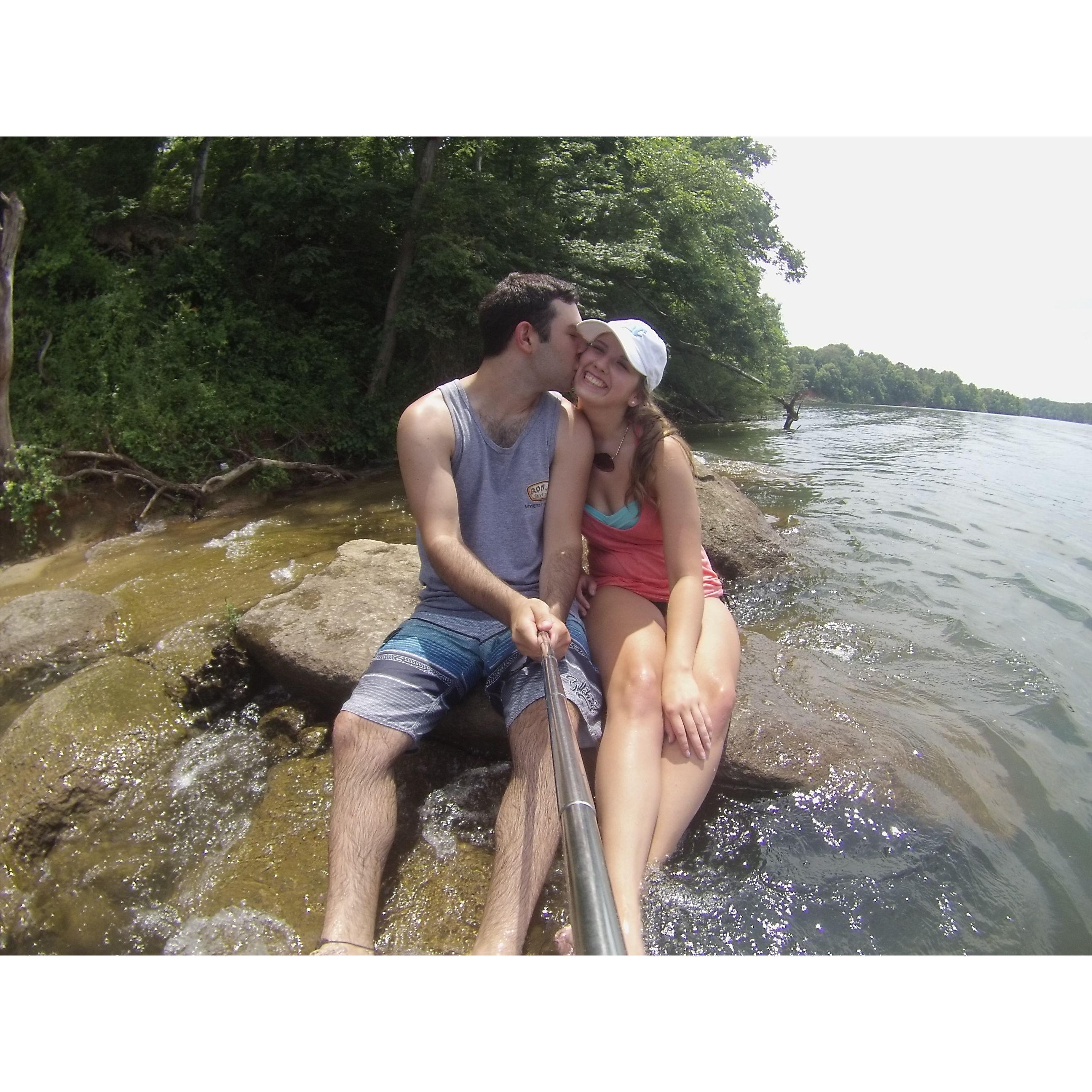 Our first date, kayaking in Latta Park - June 20, 2014