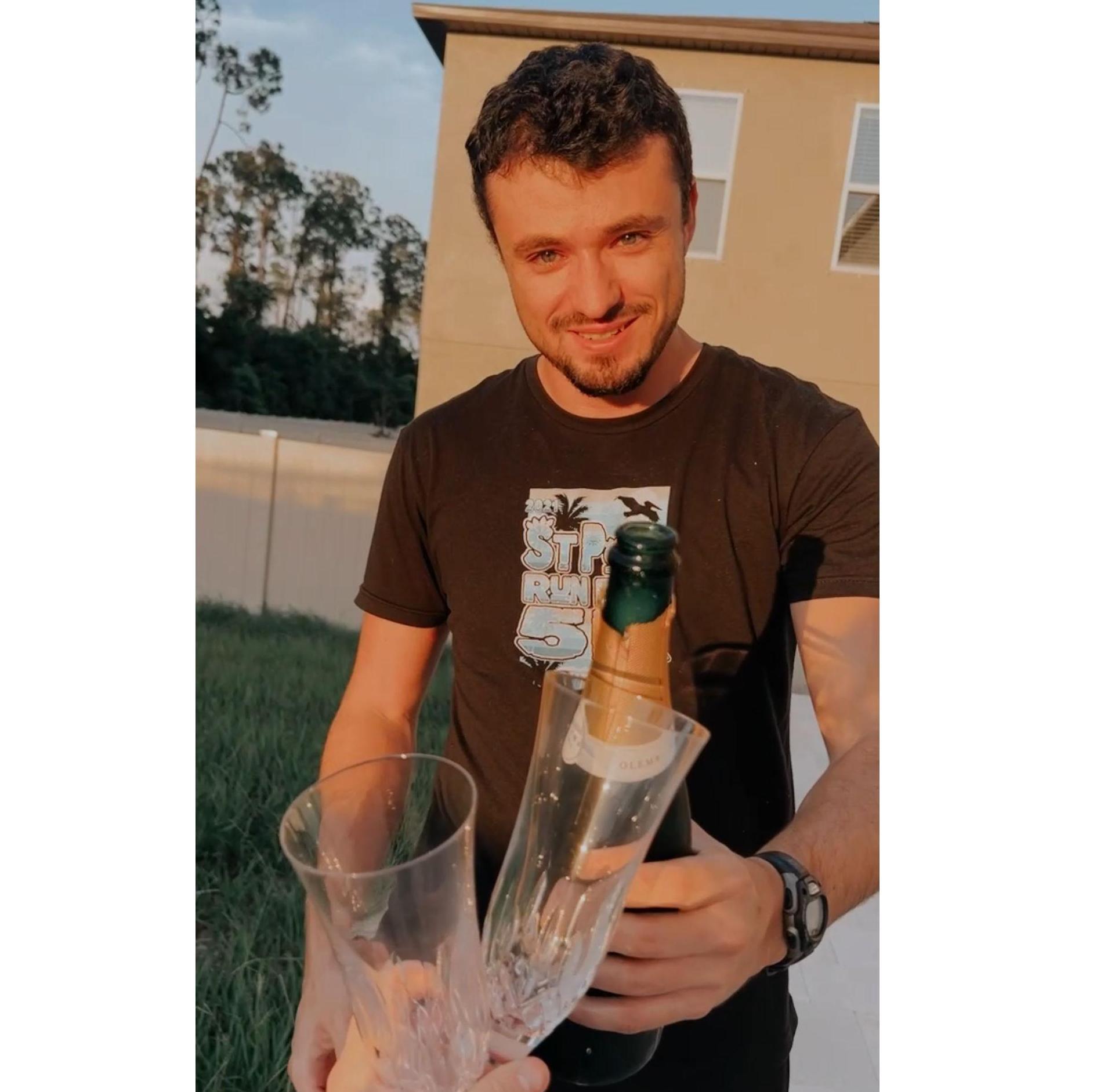 Cheers to renting our first home together in 2023