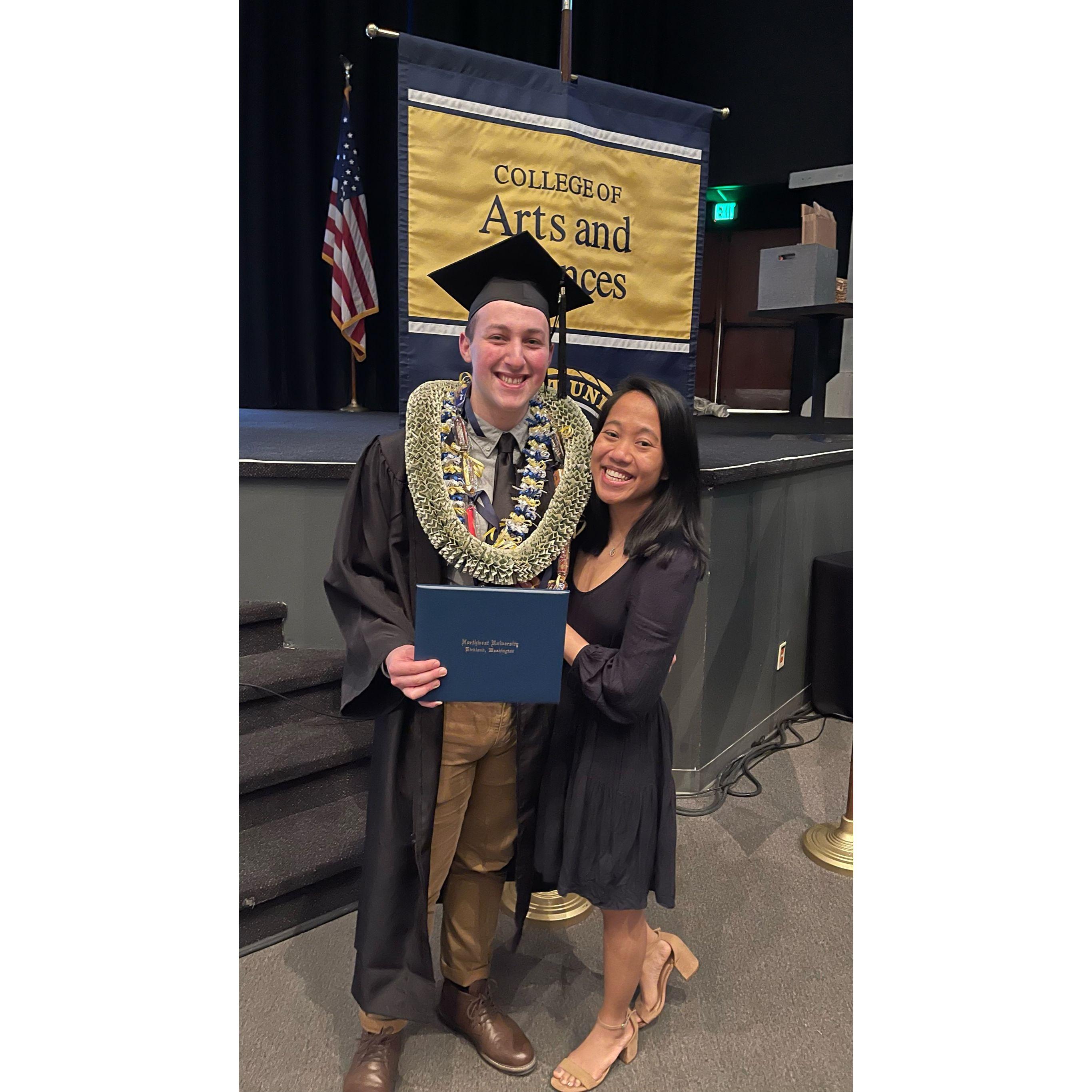 *Seth graduated in 2022 with a degree in Audio Production, although he thought he would be in music, he found a love for sound design and strives for a career in the film or gaming industry.* 05-07-22