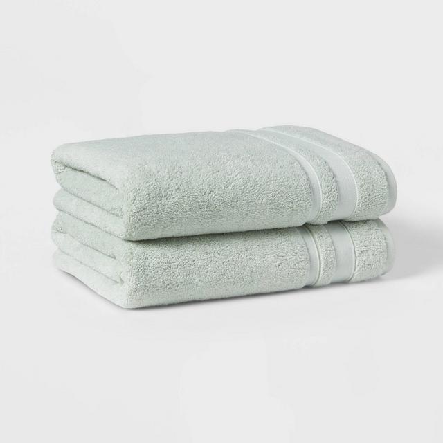 2pc Performance Value Bath Towel Set Green - Threshold™