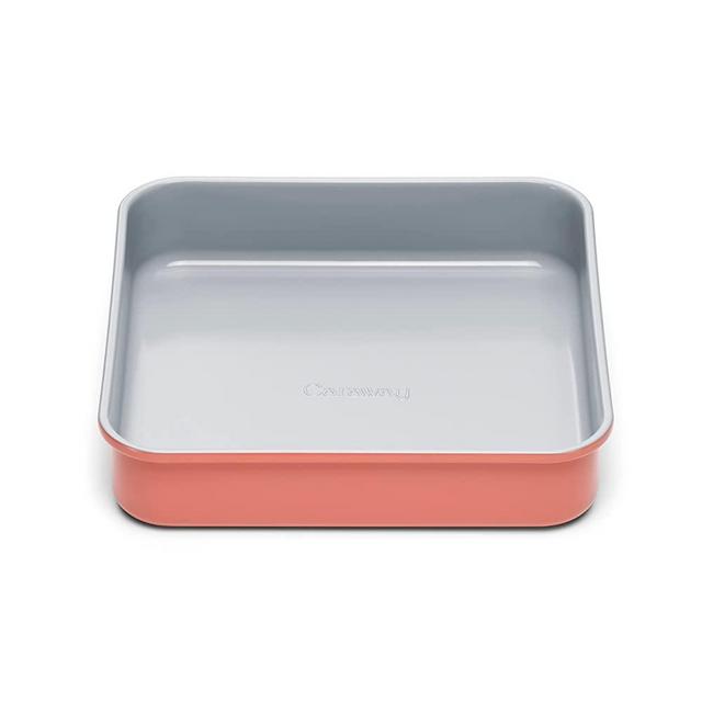 Caraway Non-Stick Ceramic 9” Square Pan - Naturally Slick Ceramic Coating - Non-Toxic, PTFE & PFOA Free - Perfect for Brownies, Lemon Bars, Cakes, & More - Perracotta