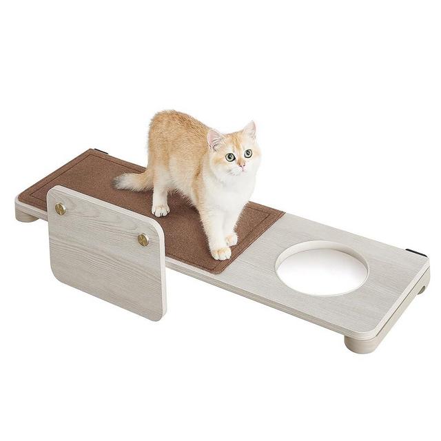 Feandrea Clickat Collection - No.008 Large Cat Shelf, Wall-Mounted Cat Perch for Large Cats, Cat Wall Shelves, Extremely Quick Assembly, Unlimited Expandability, Replaceable Module and Felt Pad