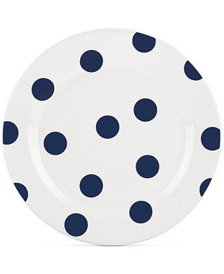 CLOSEOUT! All in Good Taste Deco Dot 4-Pc. Cobalt Salad Plate Set
